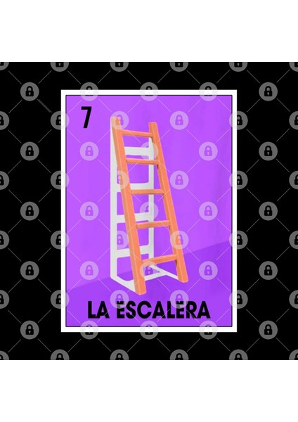 Mexican Loteria Bingo Card La Escalera Kupa Bardak