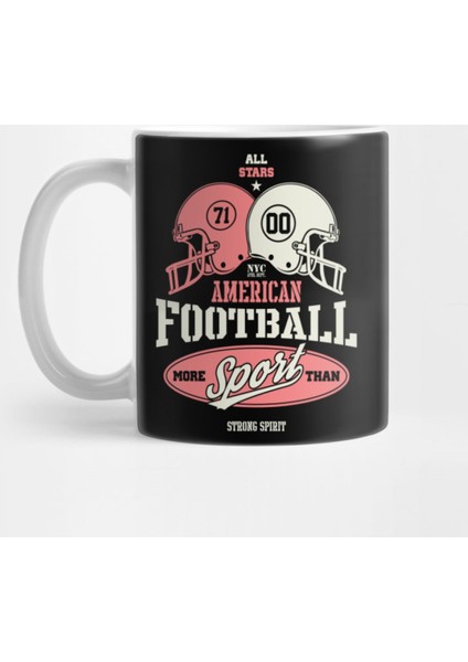 Football Helmet Stylized Kupa Bardak