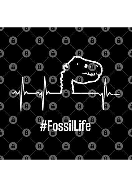 Dinosaur Fossil | Heartbeat Ecg Fossillife Gift Kupa Bardak