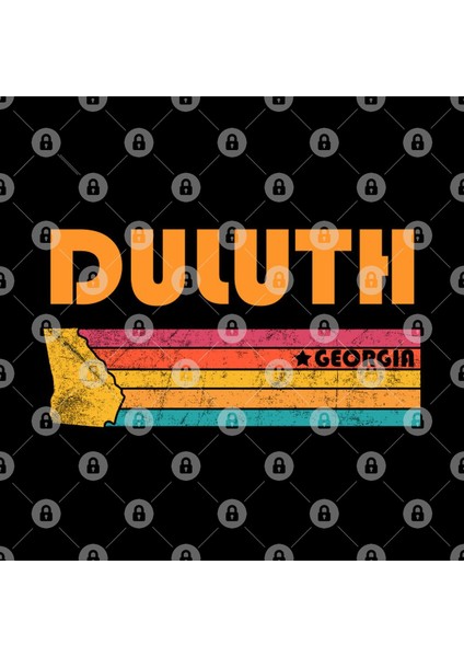 Duluth Georgia Vintage Distressed Souvenir Kupa Bardak