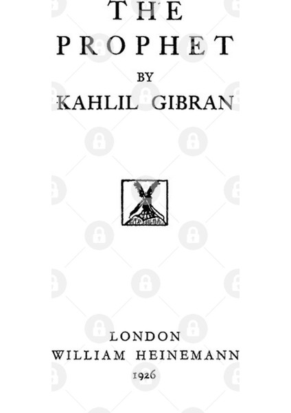 The Prophet Kahil Gibran Title Page Kupa Bardak