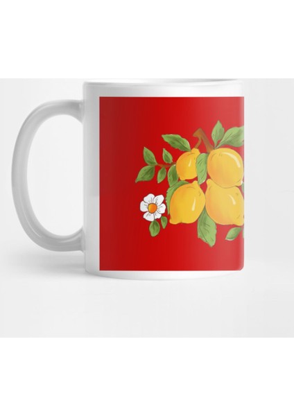 Citrus,Sicilian Style Summer Decor Kupa Bardak