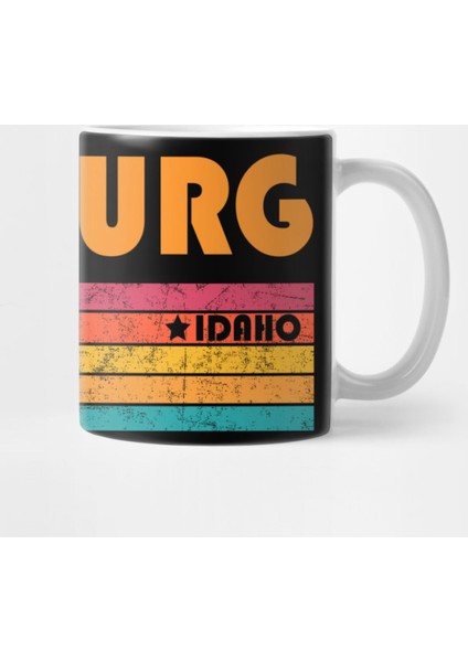 Rexburg Idaho Vintage Distressed Souvenir Kupa Bardak