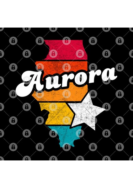 Aurora Illinois Vintage Distressed Souvenir Kupa Bardak