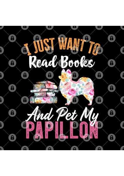 Funny Dog & Books Lovers Gift - I Just Want To Read Books And Pet My Papillon Kupa Bardak