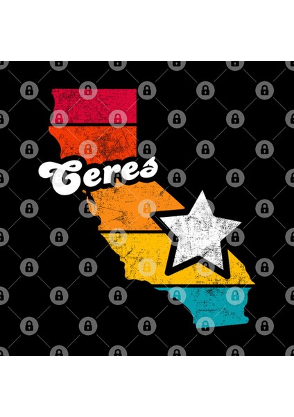 Ceres California Vintage Distressed Souvenir Kupa Bardak