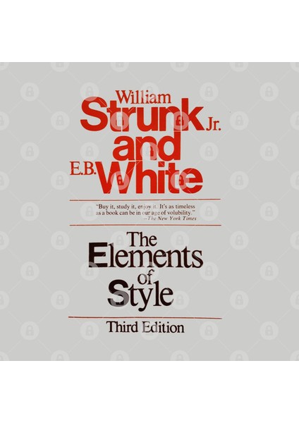 The Elements Of Style William Strunk And E.B. White Vintage Book Cover Kupa Bardak