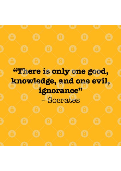 There İs Only One Good, Knowledge, And One Evil, İgnorance – Socrates Kupa Bardak