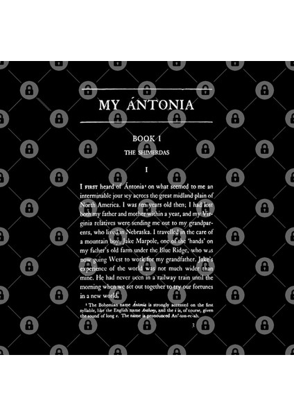 My Antonia Willa Cather First Page Kupa Bardak