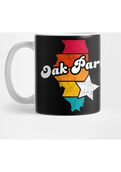 Oak Park Illinois Vintage Distressed Souvenir Kupa Bardak