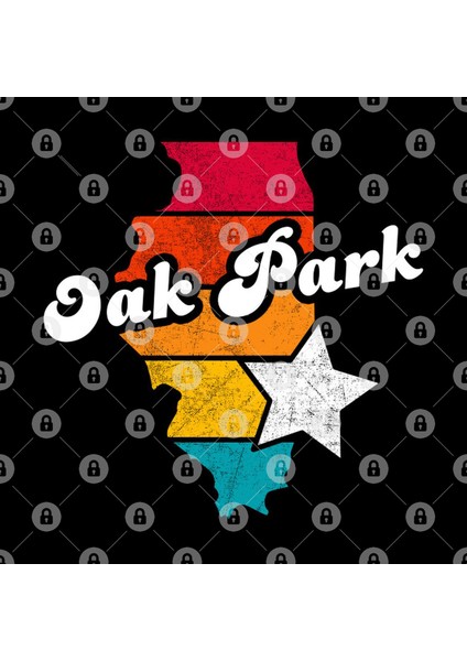 Oak Park Illinois Vintage Distressed Souvenir Kupa Bardak