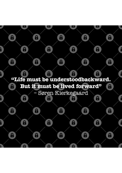 Life Must Be Understoodbackward. But İt Must Be Lived Forward – Søren Kierkegaard Kupa Bardak