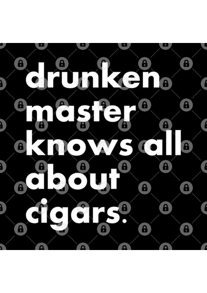 Drunken Master Knows All About Cigars Kupa Bardak
