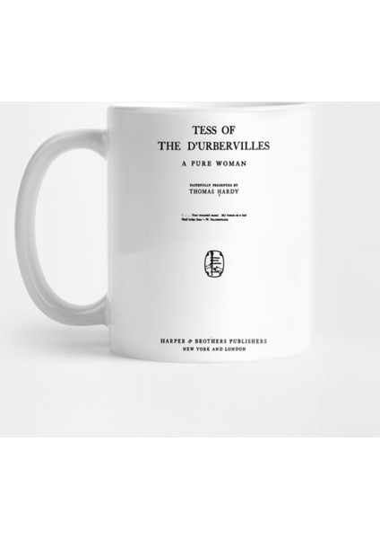 Tess Of The D'Urbervilles Thomas Hardy Title Page Kupa Bardak