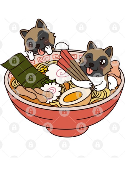 Akita Kawaii Ramen Kupa Bardak
