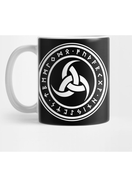 Triple Horn Of Odin With Runes Kupa Bardak