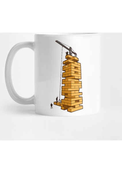 Jenga Building Site Kupa Bardak