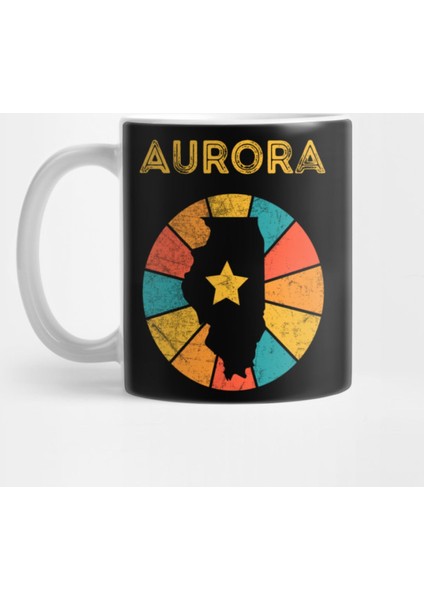 Aurora Illinois Vintage Distressed Souvenir Kupa Bardak