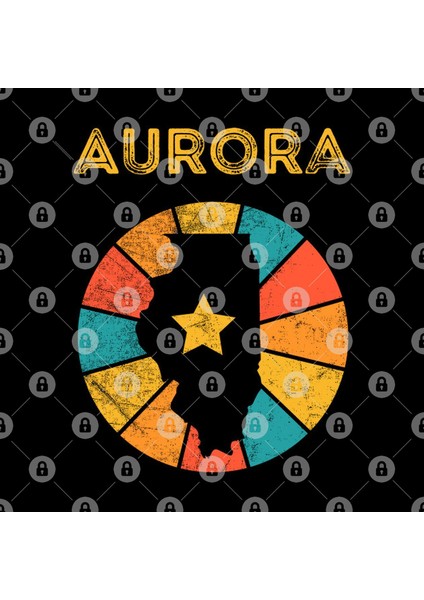 Aurora Illinois Vintage Distressed Souvenir Kupa Bardak