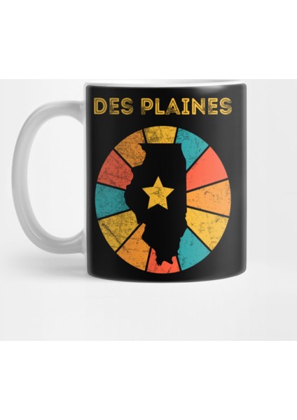 Des Plaines Illinois Vintage Distressed Souvenir Kupa Bardak