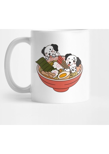 Dalmatian Kawaii Ramen Kupa Bardak