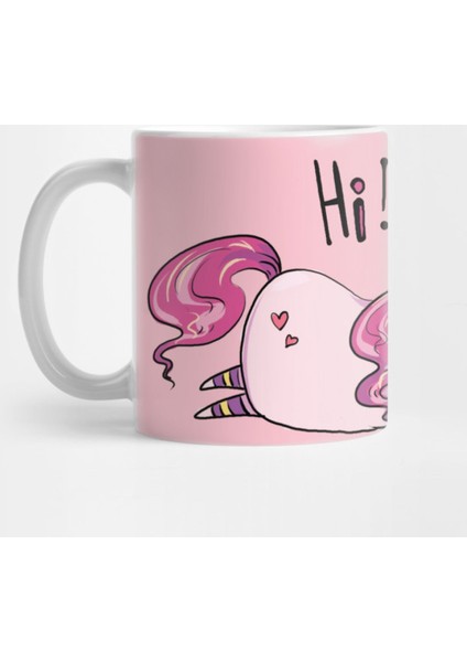 Lovely Unicorn Wanna Say Hi Kupa Bardak
