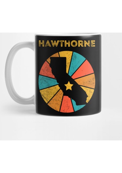Hawthorne California Vintage Distressed Souvenir Kupa Bardak