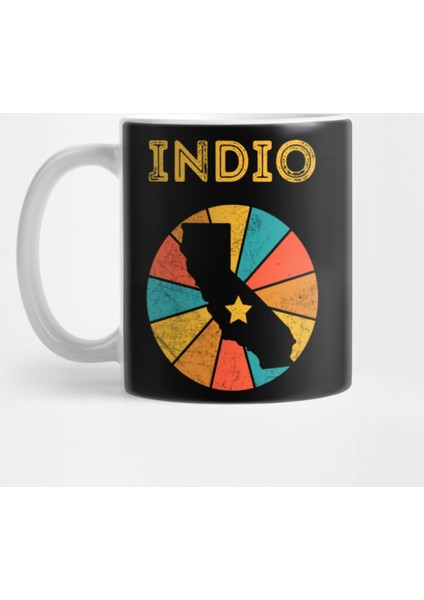 Indio California Vintage Distressed Souvenir Kupa Bardak