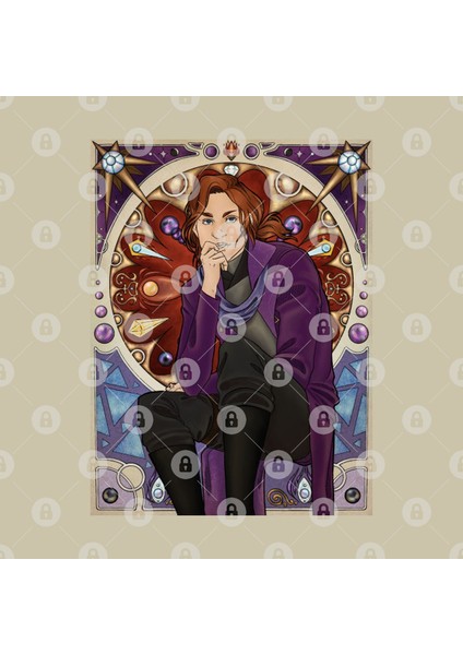 Caleb Art Nouveau Poster Kupa Bardak