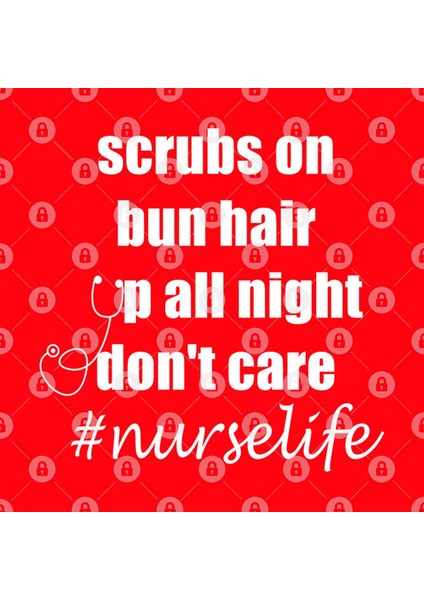 Scrubs On Bun Hair Up All Night Don'T Care Nurselife Kupa Bardak