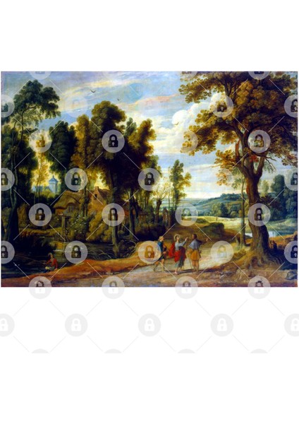 Jan Wildens Landscape With Christ And His Disciples On The Road To Emmaus Kupa Bardak