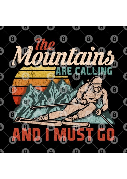 The Mountains Are Calling And I Must Go I Winter Skiing Design Kupa Bardak