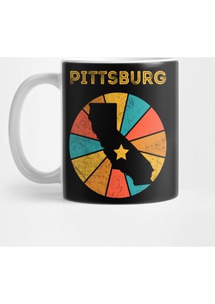 Pittsburg California Vintage Distressed Souvenir Kupa Bardak