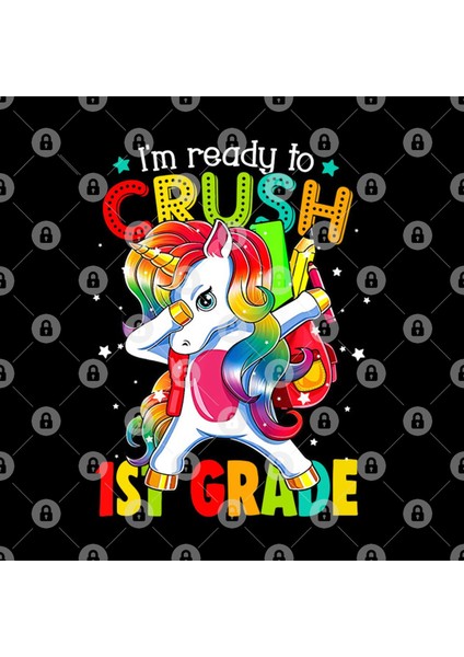 Kids Dabbing Unicorn I'M Ready To Crush 1St Grade Back To School Kupa Bardak