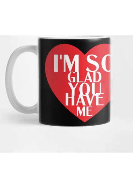 Funny Valentines Day Card Featuring The Text İ Love You More Than My First Glass Of Wine..Valen Kupa Bardak