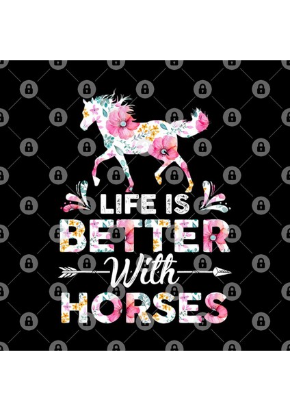 Horse Lover Funny Gift Tee Life Is Better With Horses Kupa Bardak
