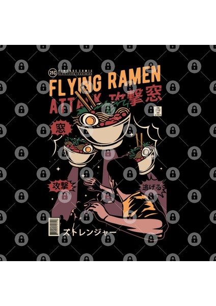 Retro Ramen Noodle Japanese Flying Ramen Attack Ramen Lover Kupa Bardak