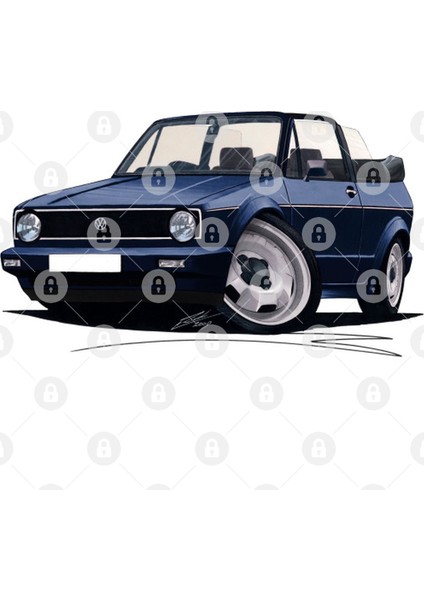 Vw Golf (Mk1) Cabriolet Dark Blue Kupa Bardak