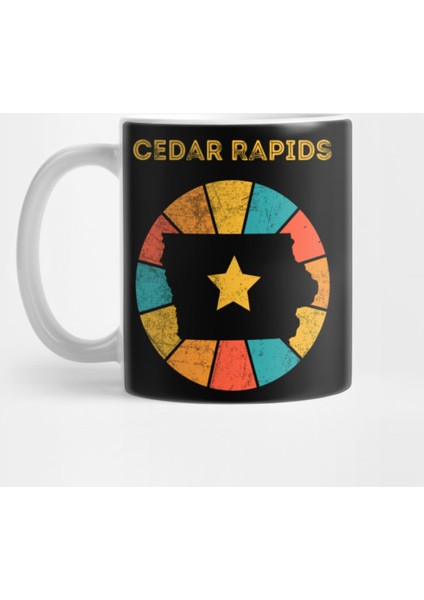 Cedar Rapids Iowa Vintage Distressed Souvenir Kupa Bardak