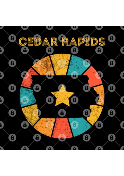 Cedar Rapids Iowa Vintage Distressed Souvenir Kupa Bardak