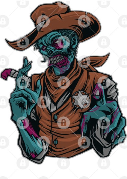 Zombie Sheriff Kupa Bardak