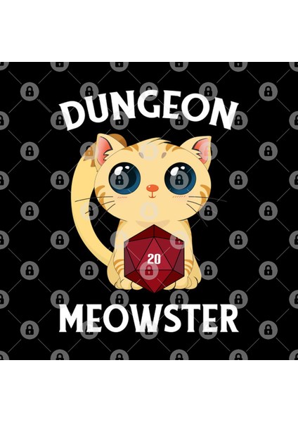 Dungeon Meowster D20 Dice Crawler Rpg Slayer For Gamers Kupa Bardak