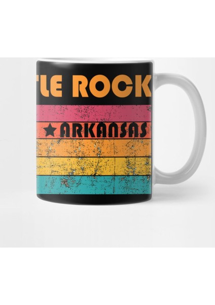 North Little Rock Arkansas Vintage Distressed Souvenir Kupa Bardak