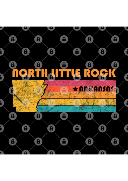 North Little Rock Arkansas Vintage Distressed Souvenir Kupa Bardak