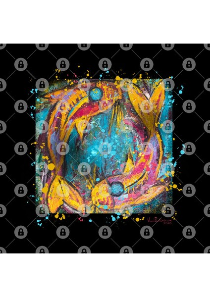 Koi Fish Yin Yang Abstract Kupa Bardak