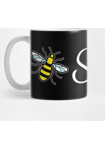 Bumblebee And Message Bee Sweet Phrase Tee Kupa Bardak