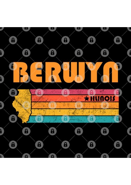 Berwyn Illinois Vintage Distressed Souvenir Kupa Bardak