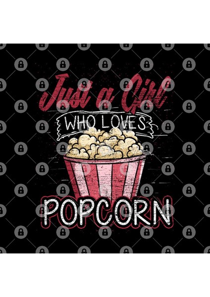 Popcorn Girl Retro Cinema Kupa Bardak