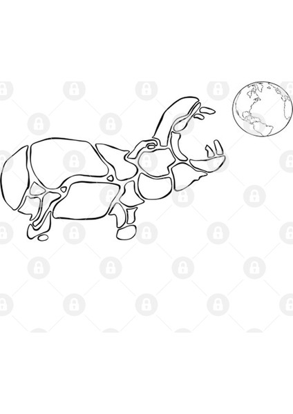 Hippo And Earth Kupa Bardak
