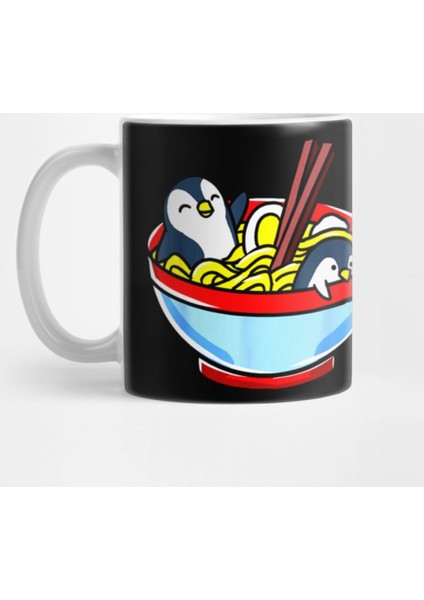 Kawaii Penguin Ramen Noodle Kupa Bardak